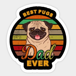 Best Pugs Dad Ever Sticker